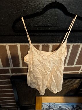 Women's Cream Lace-Detail Spaghetti Strap Cami